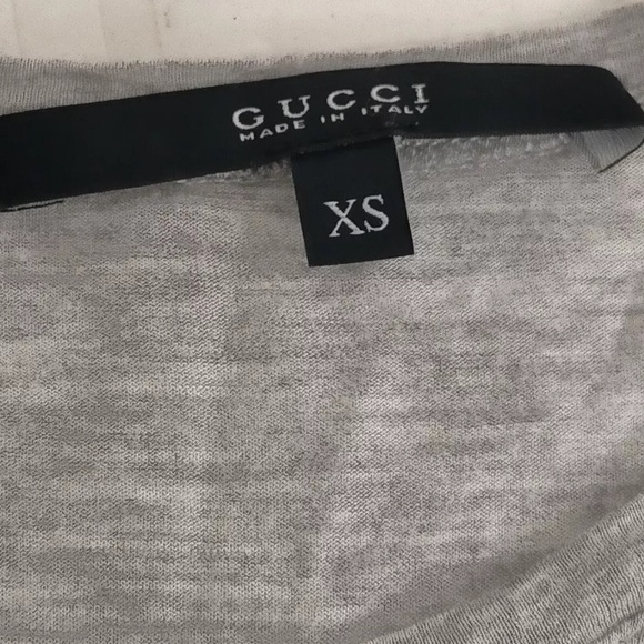 Gucci Gray & Pink Logo Top - Size XS - Picture 7 of 9